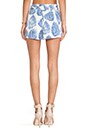 view 3 of 4 Leaf Print Easy Shorts in Ivory & Blue