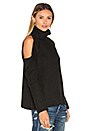 view 2 of 4 Open Shoulder Sweater in Black