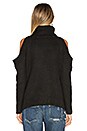 view 3 of 4 Open Shoulder Sweater in Black