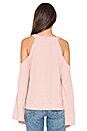 view 3 of 4 Cut Out Shoulder Top in Peach