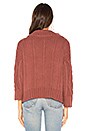 view 3 of 4 Off The Shoulder Cable Sweater in Mauve