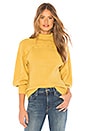 view 1 of 4 Turtleneck Cable Knit Pullover Sweater In Mustard in Mustard