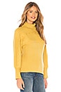 view 2 of 4 Turtleneck Cable Knit Pullover Sweater In Mustard in Mustard