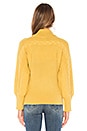 view 3 of 4 Turtleneck Cable Knit Pullover Sweater In Mustard in Mustard
