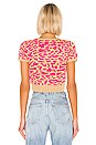view 3 of 4 Leopard Short Sleeve Sweater in Pink Multi