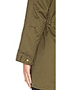 view 5 of 5 Drawstring Jacket with Faux Fur Trim in Army Green