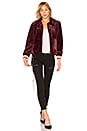 view 4 of 4 Faux Fur Bomber Jacket in Wine