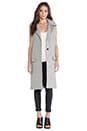 view 1 of 5 Sleeveless Coat in Grey
