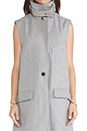 view 5 of 5 Sleeveless Coat in Grey