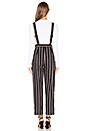 view 3 of 3 Self Suspender Pant in Navy & Tan Stripe