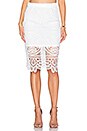 view 1 of 4 Lace Midi Skirt in White