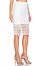 view 2 of 4 Lace Midi Skirt in White