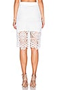 view 3 of 4 Lace Midi Skirt in White