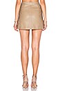 view 3 of 4 Side Zipper Mini Skirt in Light Khaki