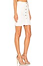 view 2 of 4 Slim Fit Button Down Denim Skirt in White