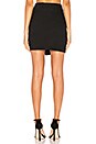 view 3 of 4 Button Up Asymmetric Hem Skirt in Black