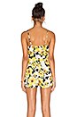 view 3 of 4 Floral Cut Out Romper in Yellow Multi