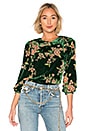 view 1 of 4 Burn Out Velvet Top in Emerald Floral