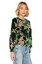 view 2 of 4 Burn Out Velvet Top in Emerald Floral
