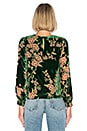view 3 of 4 Burn Out Velvet Top in Emerald Floral