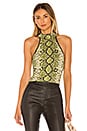 view 1 of 4 Halter Neck Sweater Top in Snake Print