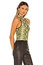 view 2 of 4 Halter Neck Sweater Top in Snake Print