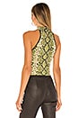 view 3 of 4 Halter Neck Sweater Top in Snake Print