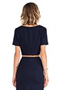 view 3 of 4 Embellished Crop Top in Navy