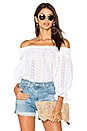 view 1 of 5 Off Shoulder Eyelet Top in White