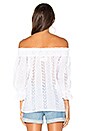 view 3 of 5 Off Shoulder Eyelet Top in White