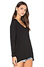 view 2 of 4 For Keeps V Neck Tee in Black