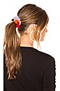 view 1 of 2 Rex Rabbit Fur Scrunchie in Bright Random Multi