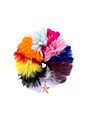 view 2 of 2 Rex Rabbit Fur Scrunchie in Bright Random Multi