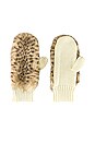 view 1 of 2 Faux Fur Mitten in Beige