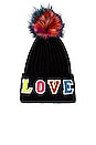 view 3 of 3 KNITTED LOVE 모자 in Black