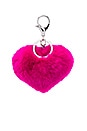 view 1 of 1 Rex Rabbit Heart Keychain in Fuchsia