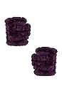 view 1 of 2 Faux Fur Mandy Mittens in Plum
