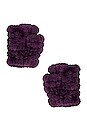 view 2 of 2 Faux Fur Mandy Mittens in Plum