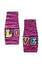 view 1 of 2 Multi Knit Love Mittens in Pink Multi