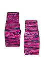 view 2 of 2 Multi Knit Love Mittens in Pink Multi