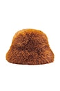 view 2 of 3 OVERSIZED FAUX FUR バケットハット in Chestnut