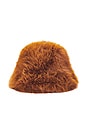 view 3 of 3 OVERSIZED FAUX FUR バケットハット in Chestnut