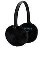 view 2 of 2 Faux Mink & Leather Earmuffs in Black