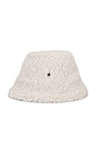 view 3 of 3 Faux Shearling Bucket Hat in Ivory