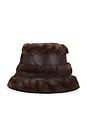 view 3 of 4 ПАНАМА FAUX MINK & LEATHER in Chestnut