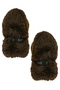 view 1 of 2 Faux Fox Mittens in Chocolate