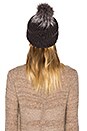 view 3 of 4 BONNET POMPON FOURRURE DE RENARD ARGENTÉ in Dark Grey
