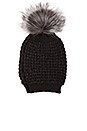 view 4 of 4 BONNET POMPON FOURRURE DE RENARD ARGENTÉ in Dark Grey
