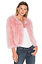 view 1 of 5 Turkey Feather Bolero in Pink