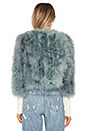 view 3 of 4 Feather Bolero in Blue Smoke